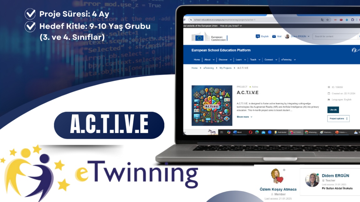 eTwinning projemiz 'A.C.T.I.V.E